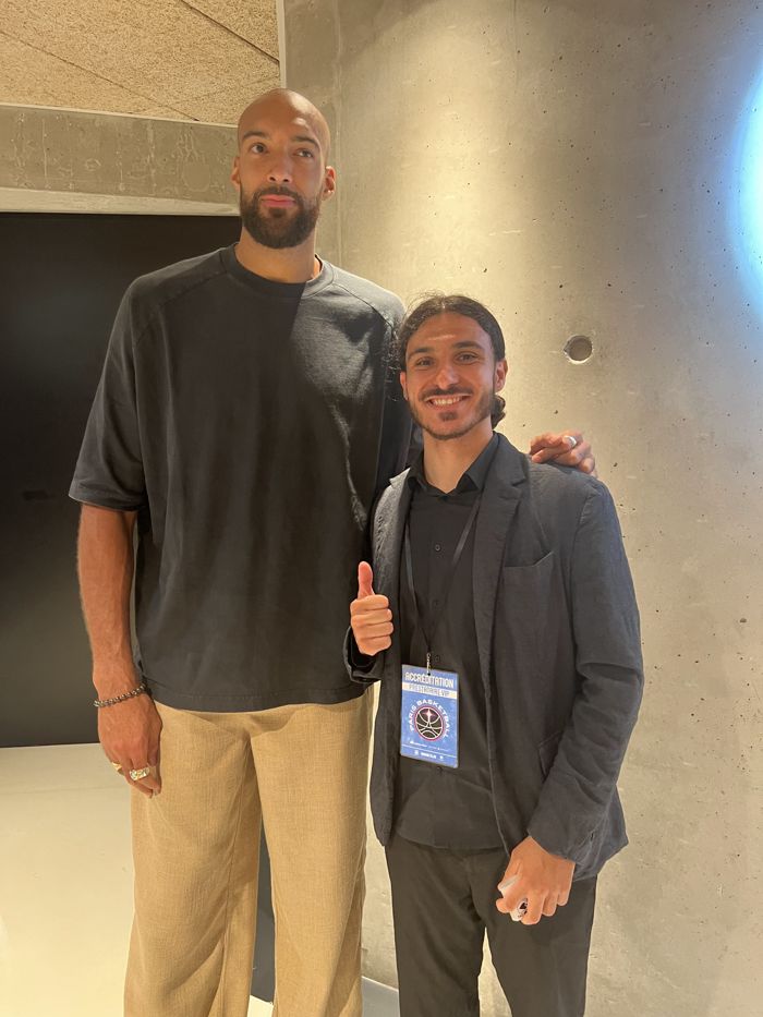 Mehdi avec Rudy Gobert